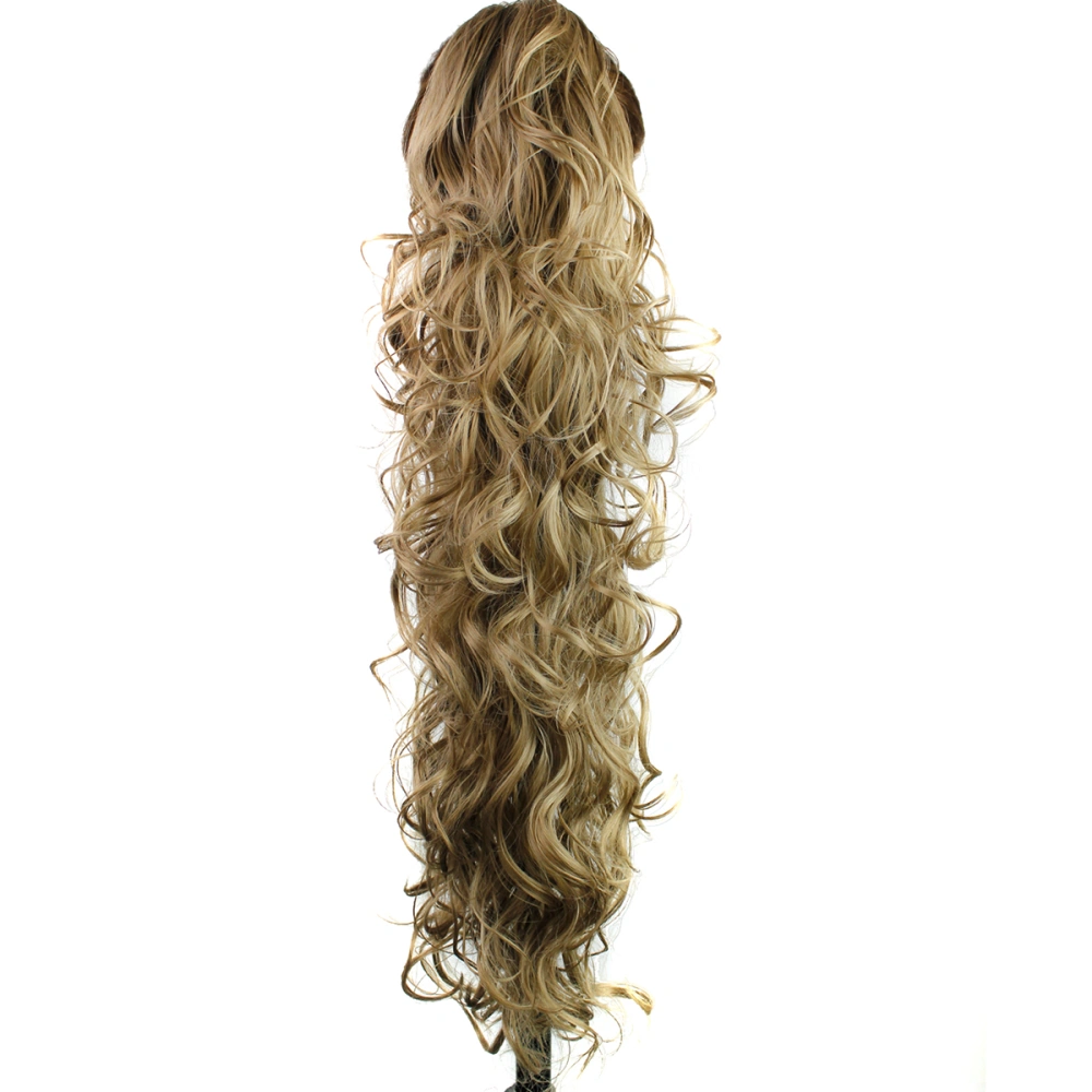 26-Inch Long Messy Curls Claw Clip Ponytail Extensions Synthetic Clip in Drawstring Curly Ponytail Hairpiece Jaw Clip Hair Extensions (14#)