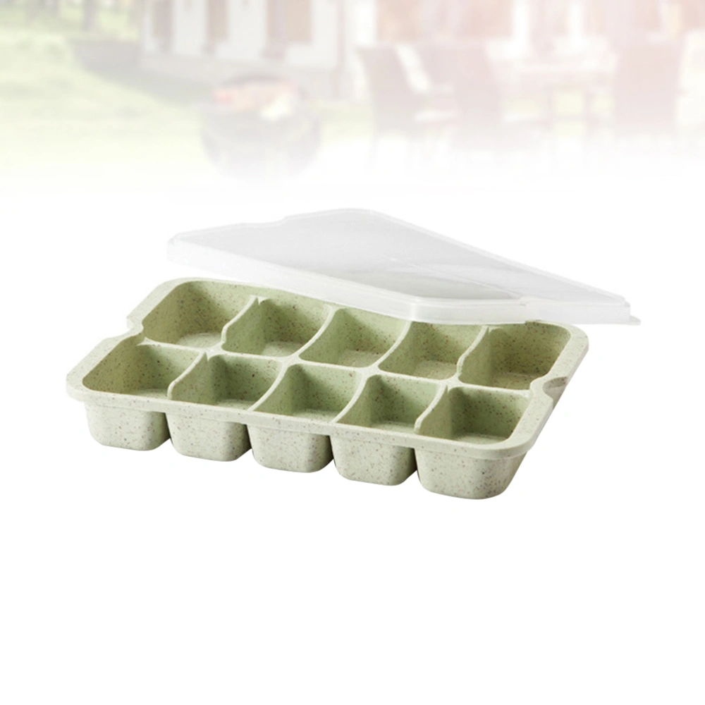 3pcs Kitchen Wheat Straw Dumpling Box Storage Boxes Bins Preservation Box Crisper with Lid (Random Color)