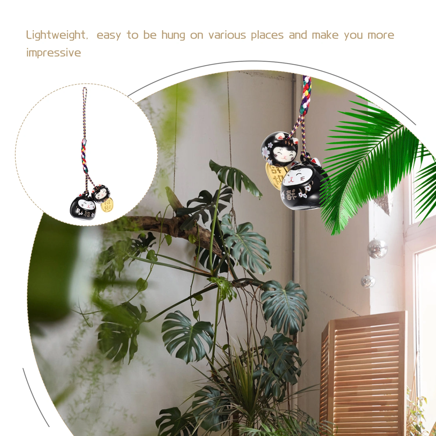 Japanese Luck Cat Pendant Bag Backpack Hanging Ornament Phone Hanging Decor