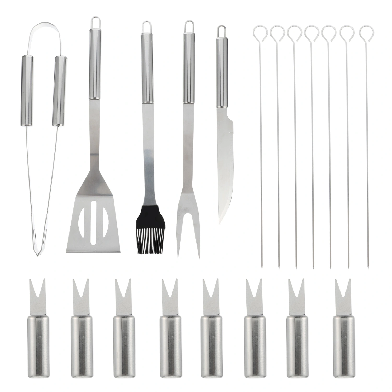 1 Set Stainless Steel BBQ Tools Barbecue Tools Kit Outdoor Grilling Supplies