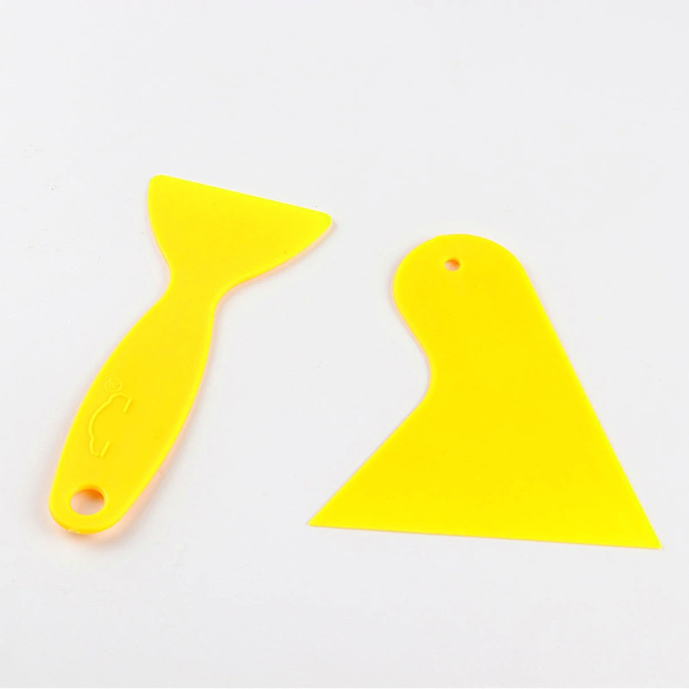 Glass Protective Film Installing Tool for Automobile Auto Car Wrap Trim Vehicle Window Light (Yellow)