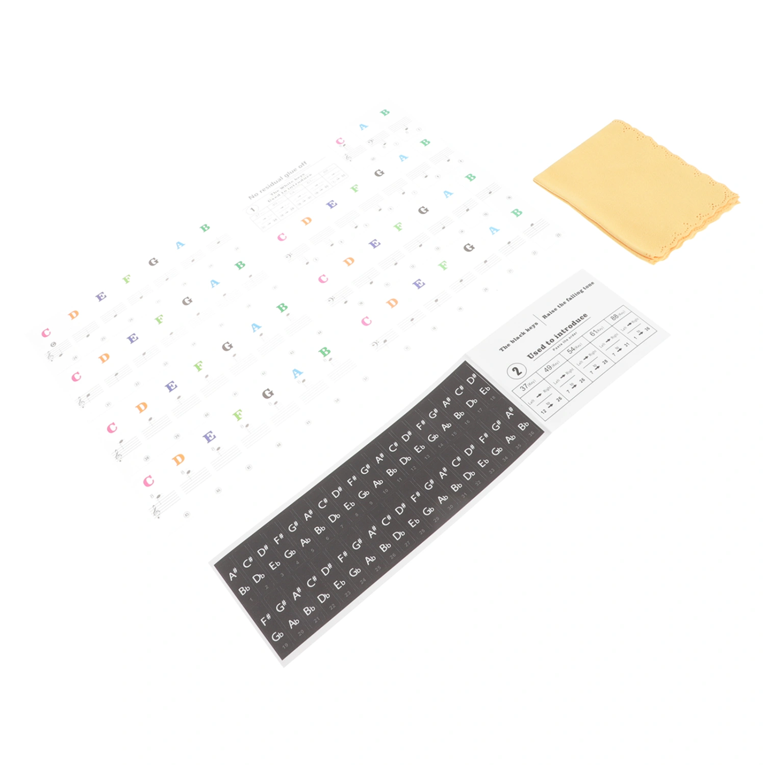 1 Set Piano Keyboard Stickers Introductory Piano Decals Piano Accessories