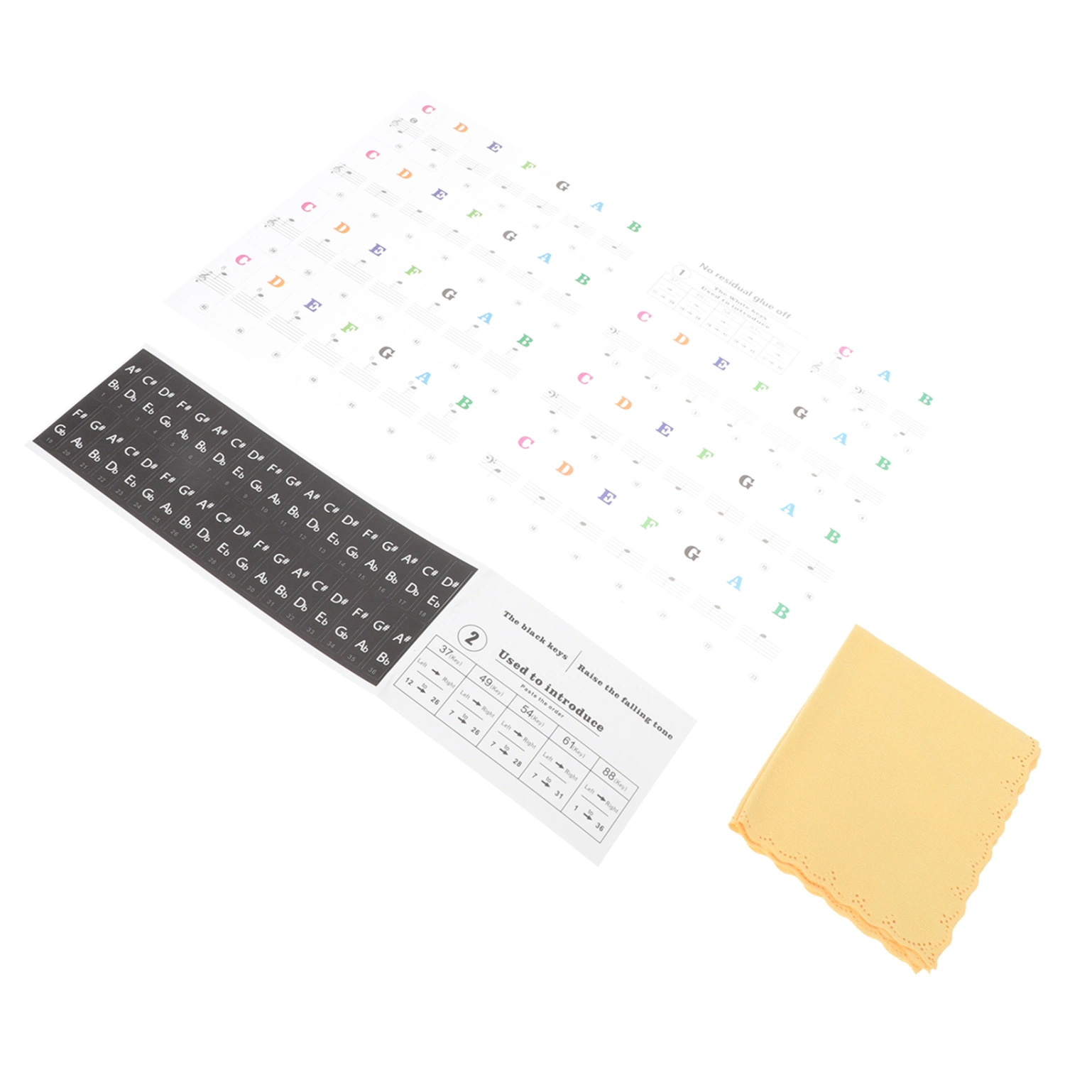 1 Set Piano Keyboard Stickers Introductory Piano Decals Piano Accessories