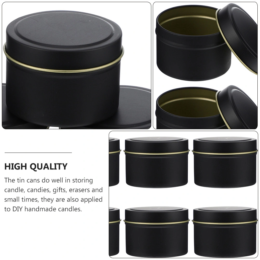 5pcs Retro Candle Tin Candle Containers Travel Tins Candle Jar for Candle Making