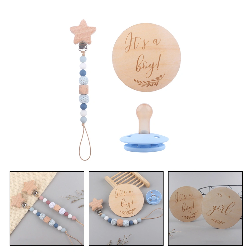 1 Set Baby Milestone Card Pacifier Clip Baby Pacifier Baby Announcement Sign