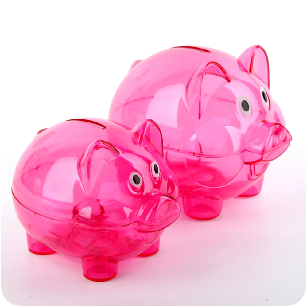 Large Size Plastic Piggy Bank Coin Bank Saving Pot Money Bank Birthday Christmas Gift Nursery Decor for Girls Boys - Random Color