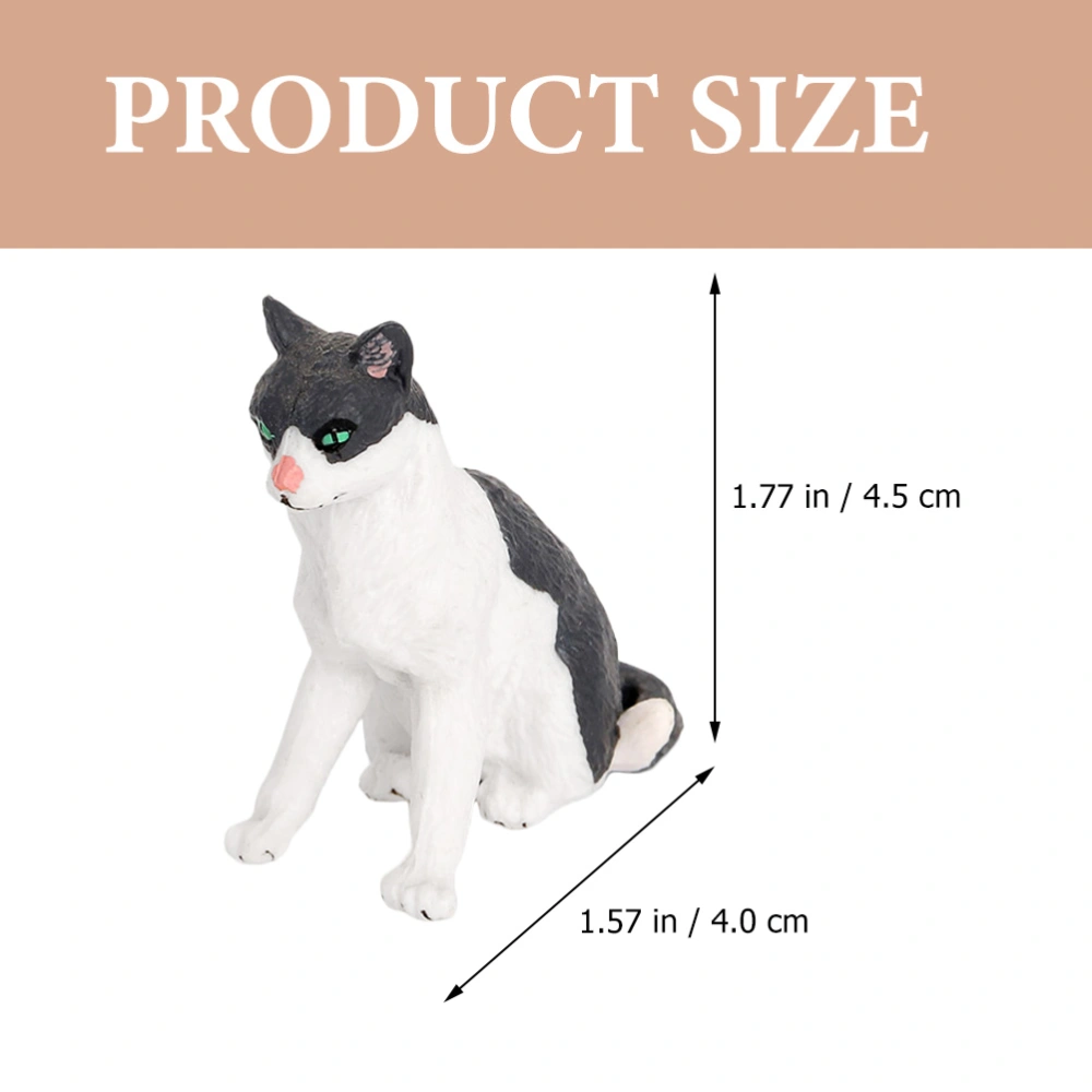 Adorable Cat Statue Adorable Kitten Figurine Children Simulation Cat Toy