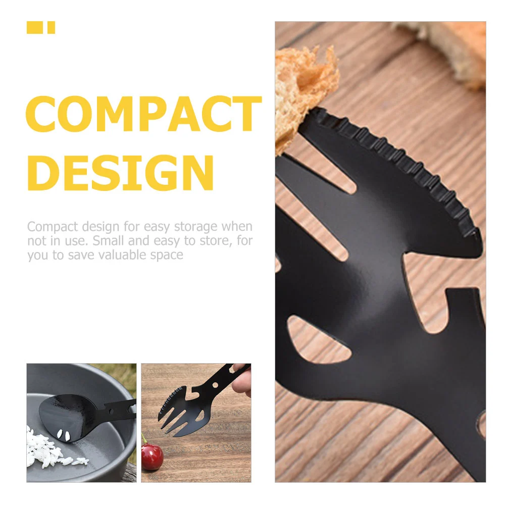 2pcs Functional Camping Flatware Spork Camping Eating Utensils Multi-functional Flatware