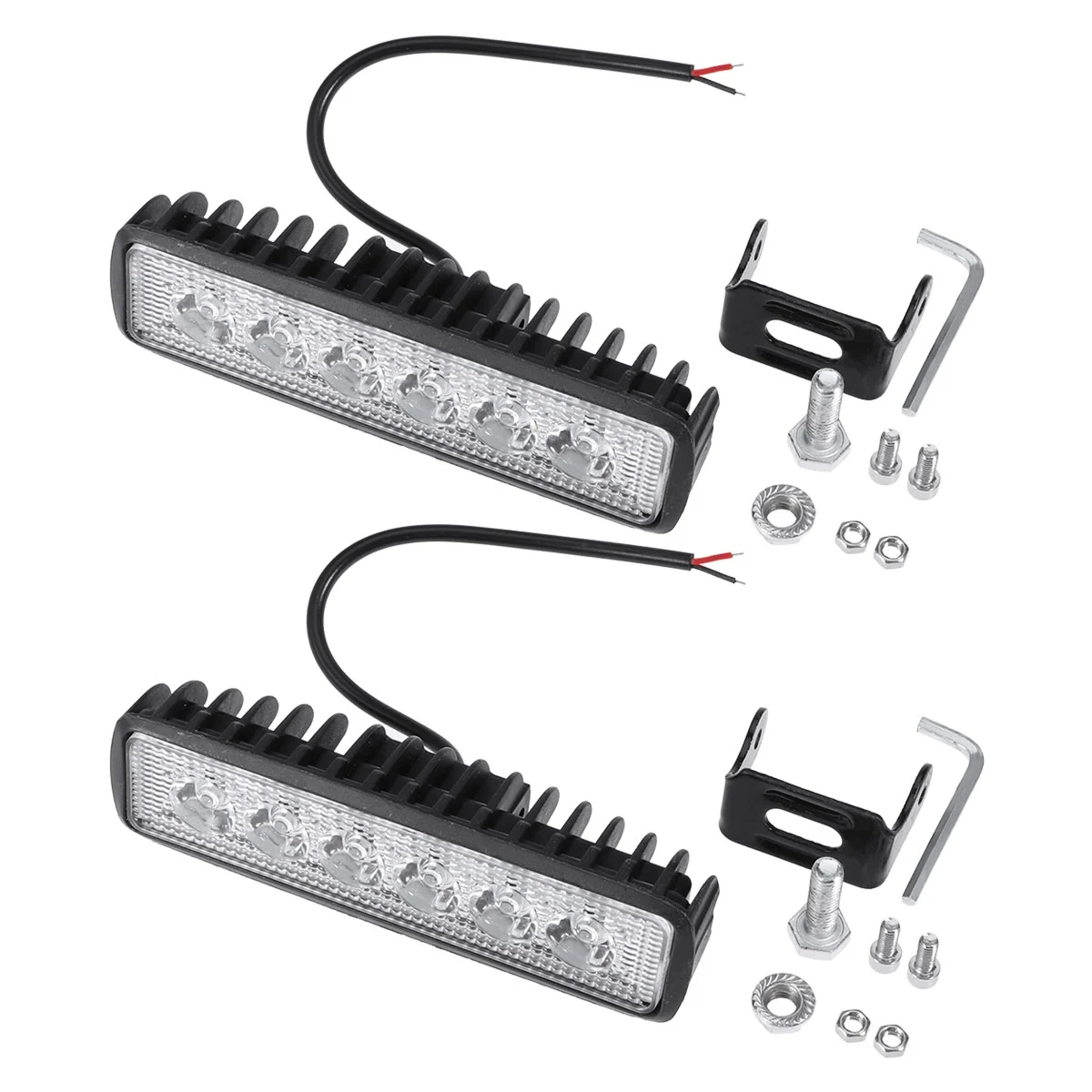 2pcs 18W LED Light Bar LED Work Light Spot Fog Light Off Road Lights Driving Light Boat Light for SUV ATV Car Truck Cart