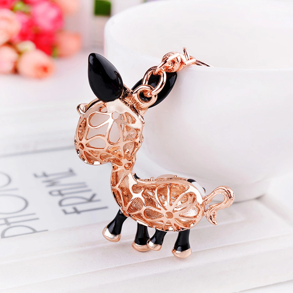 1pc Bag Accessories Cartoon Donkey Shape Zinc Alloy Key Chain (Assorted  Color)