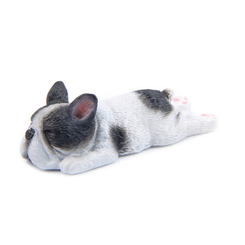 3D French Magnet Sleeping Dog Refrigerator Whiteboard Magnets for Office Home Decoration (White)