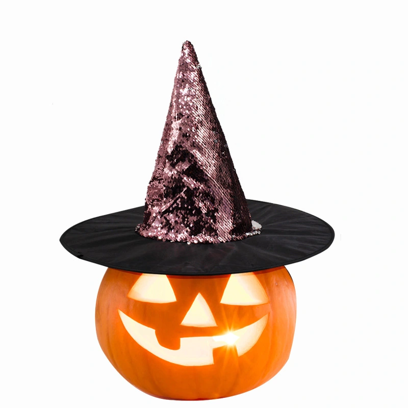 Sequin Witch Hat Cosplay Witch Hat Halloween Witch Hat Decorative Witch Hat for Party