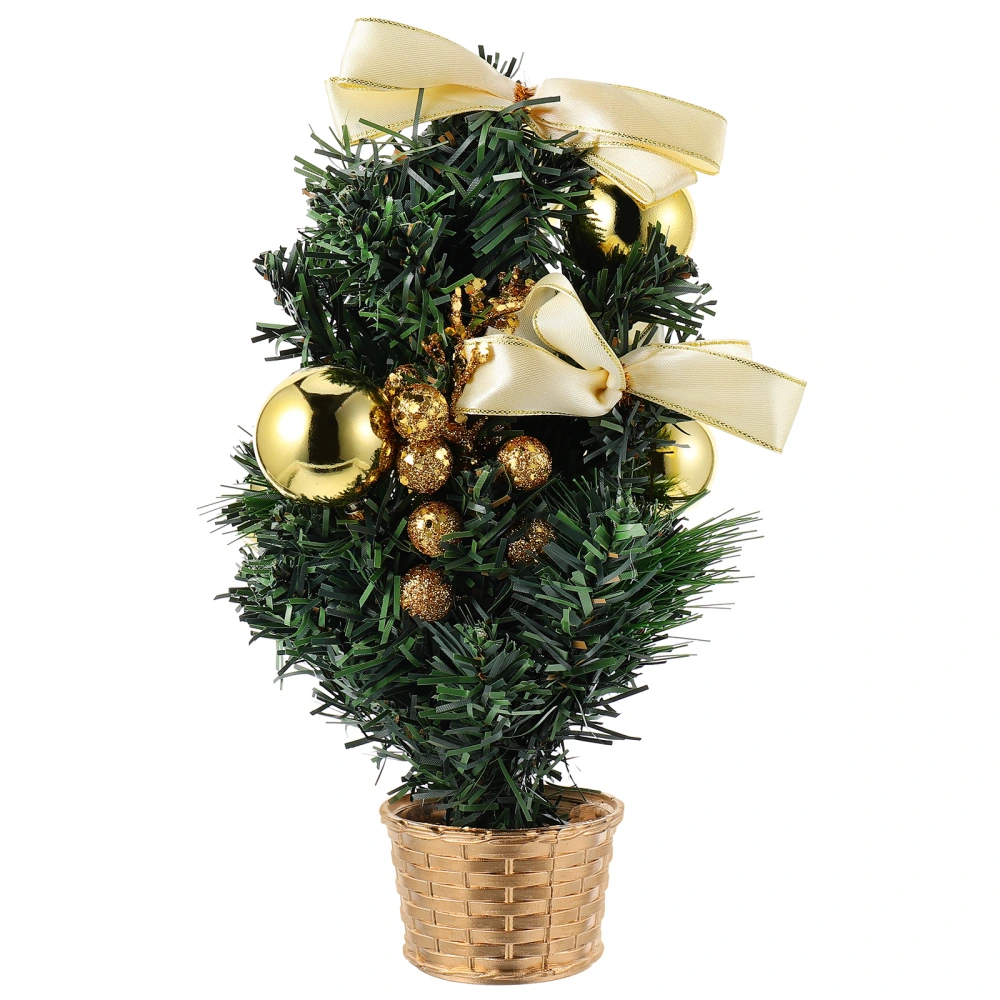 1pc Christmas Mini Christmas Tree Adornment Desktop Adornment Scene Layout Prop