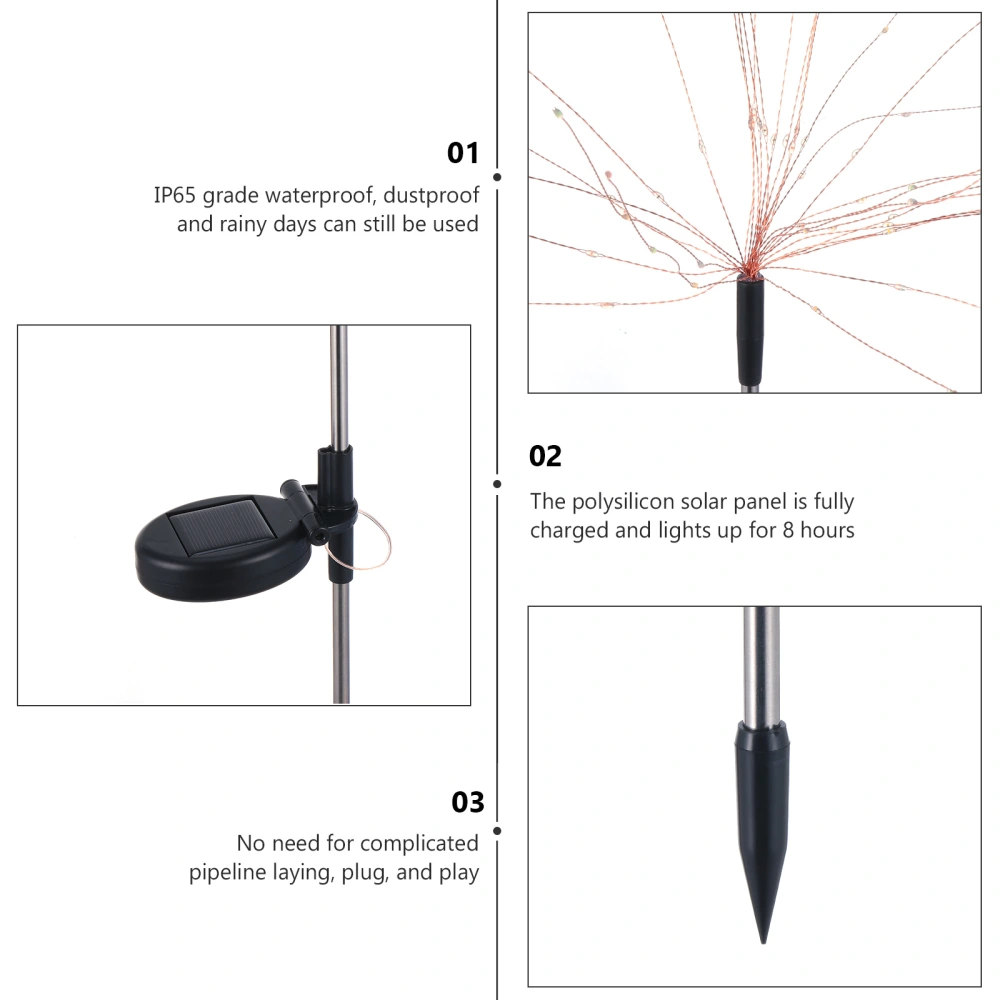 Solar Powered Lawn Light Firework Shape Lamp String Light String Lamp Yard Lamp