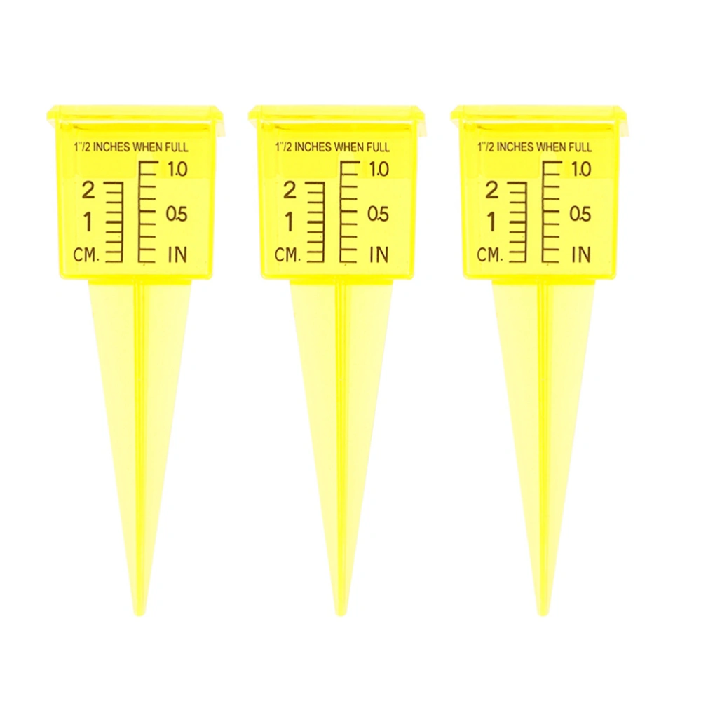 3pcs Outdoor Rain Gauge Plastic Rain Gauge Accurate Rainfall Gauges for Garden