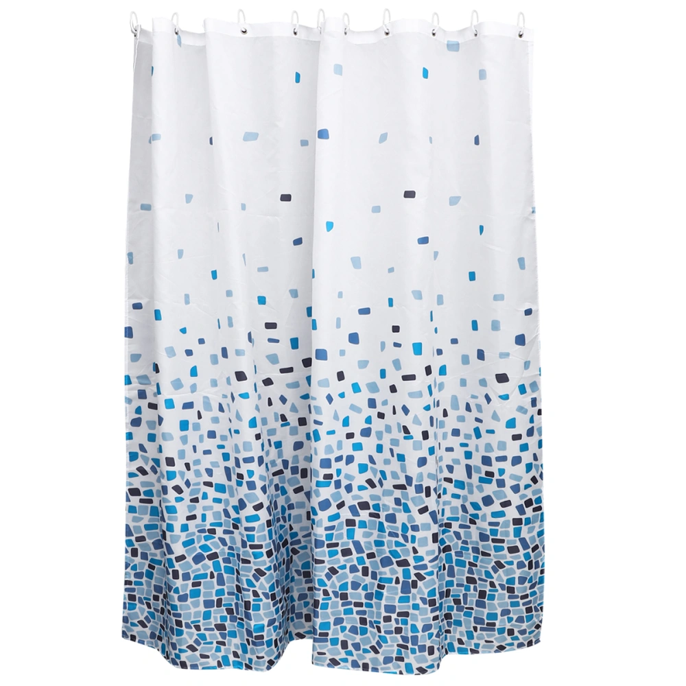 Mosaic Style Shower Curtain Irregular Square Shapes Polyester Bathroom Decor