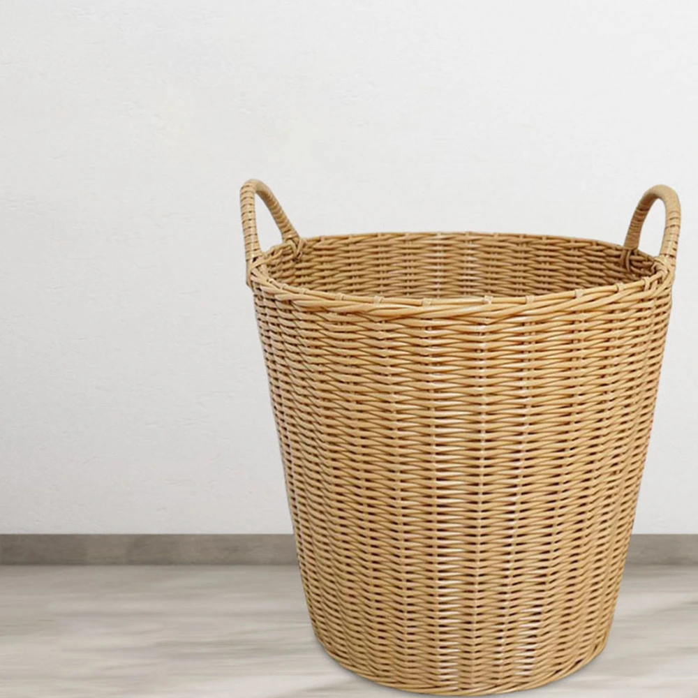 1Pc Woven Laundry Storage Basket Portable Dirty Clothes Household Toys Holder