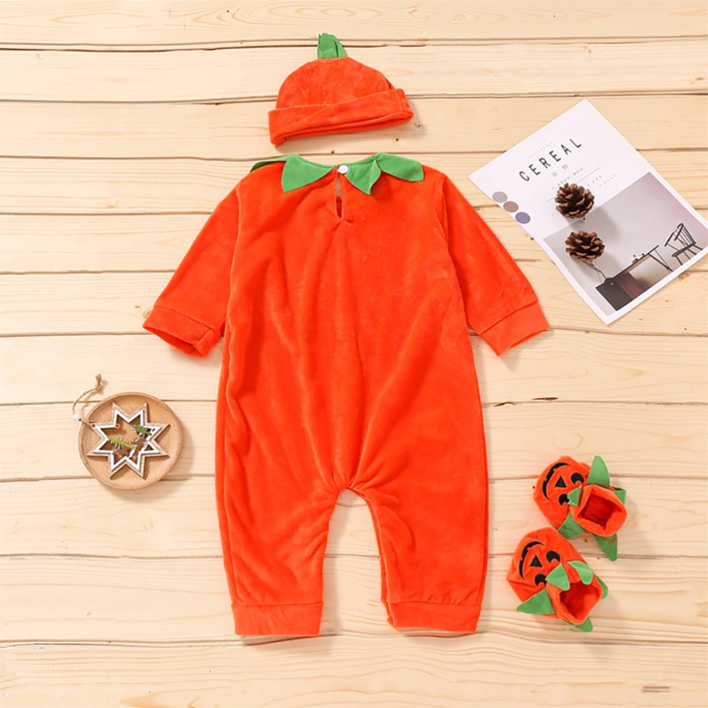 Halloween Pumpkin Costume Set Baby Newborn Boy Girl Long Sleeve Jumpsuit