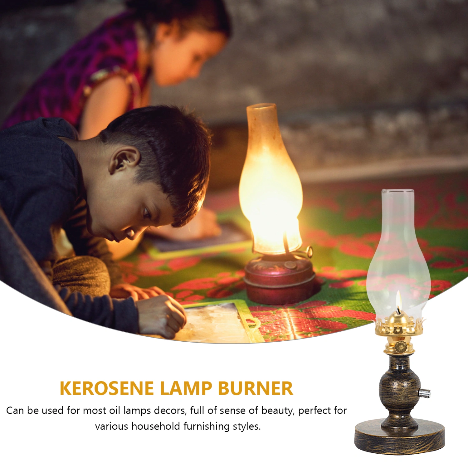Kerosene Lamp Burner Retro Oil Lamp Holder Burner Vintage Oil Lamp Burner Parts
