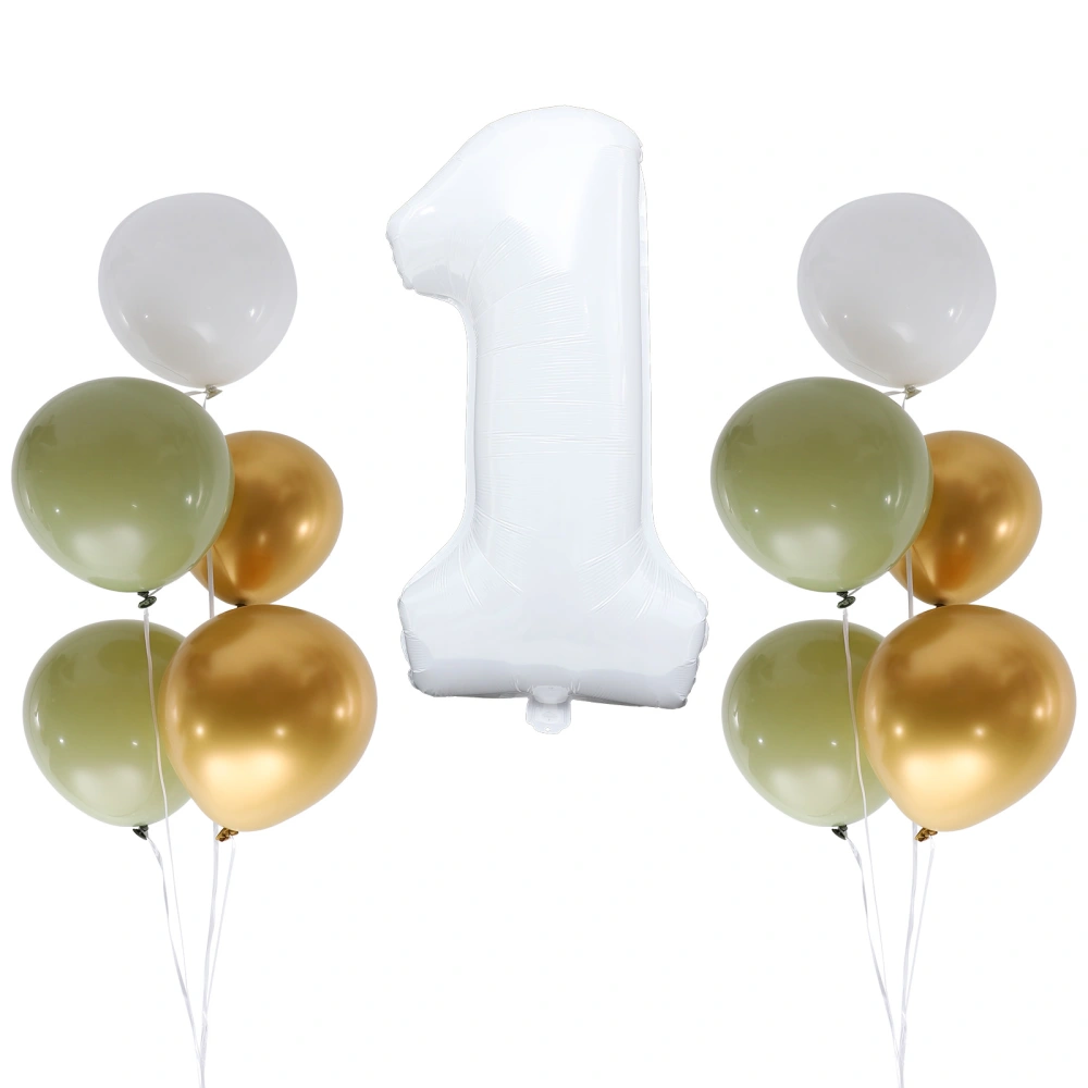 1 Set Birthday Party Balloons Latex Balloons 1 Year Old Birthday Balloons Decor