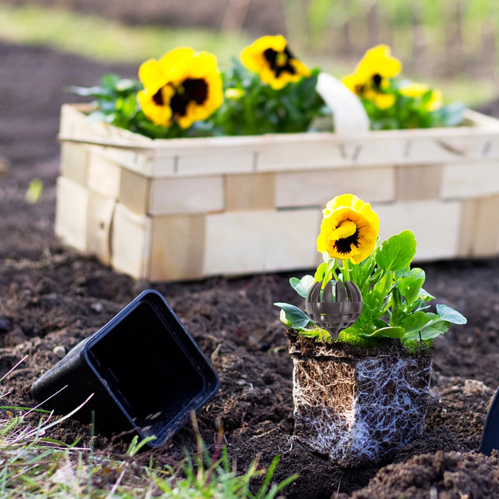 20pcs Plants Grow Organic Fertilizer Baskets Bonsai Fertilizer Container (Black)