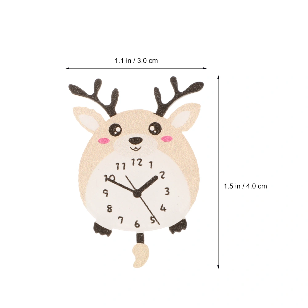 2pcs Doll House Mini Clocks Mini Animal Clock Toys Doll House Playing Prop