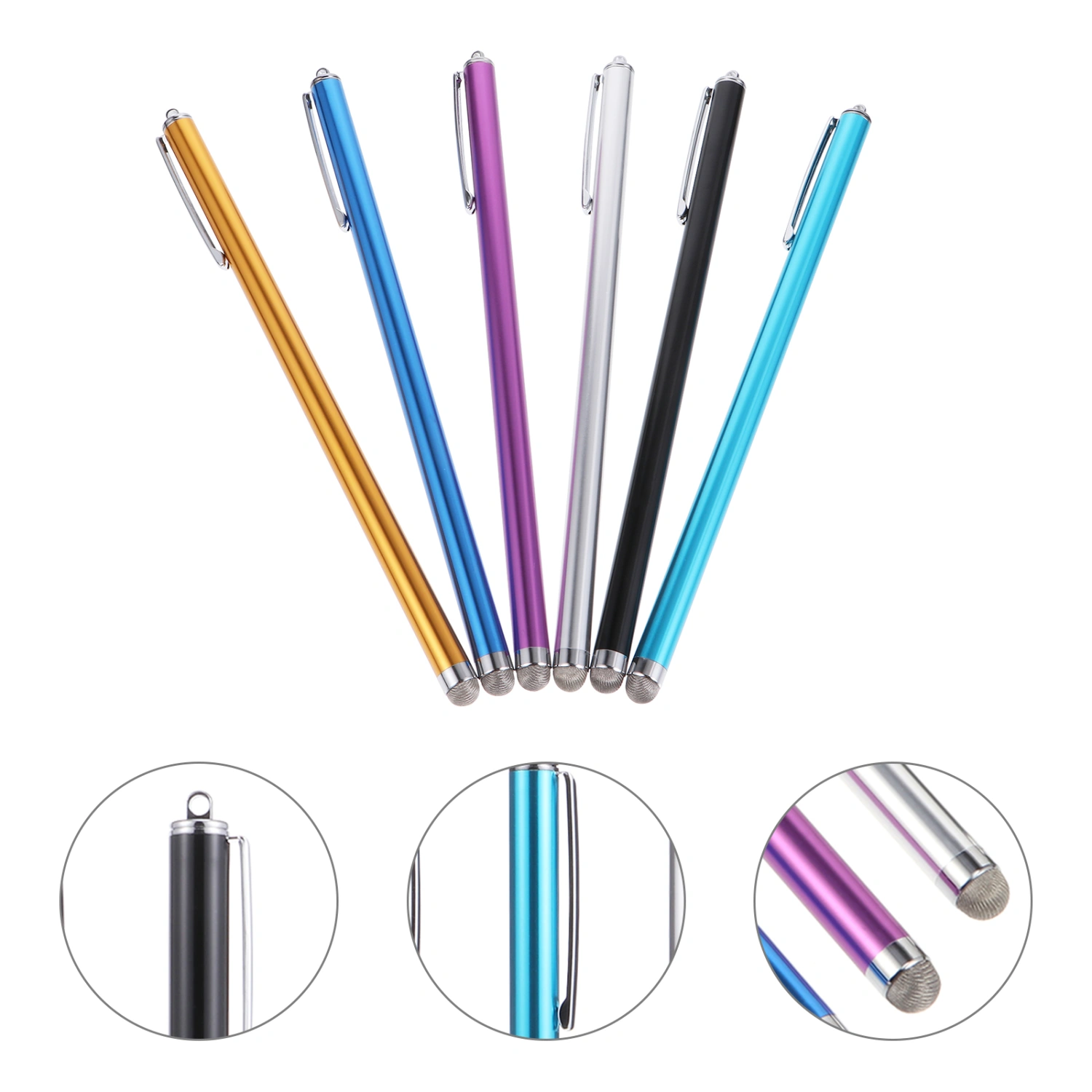 6Pcs Universal Sensitivity Capacitive Stylus Pens for Touch Screen Devices