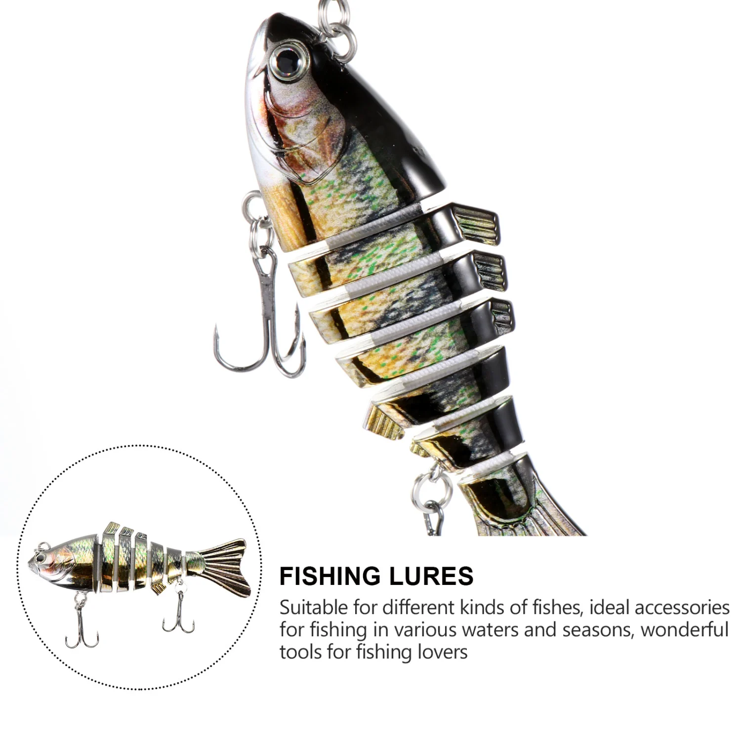 1Pc Simulation Fishing Bait Multi Jointed Fishing Lures Artificial Fishing Prop