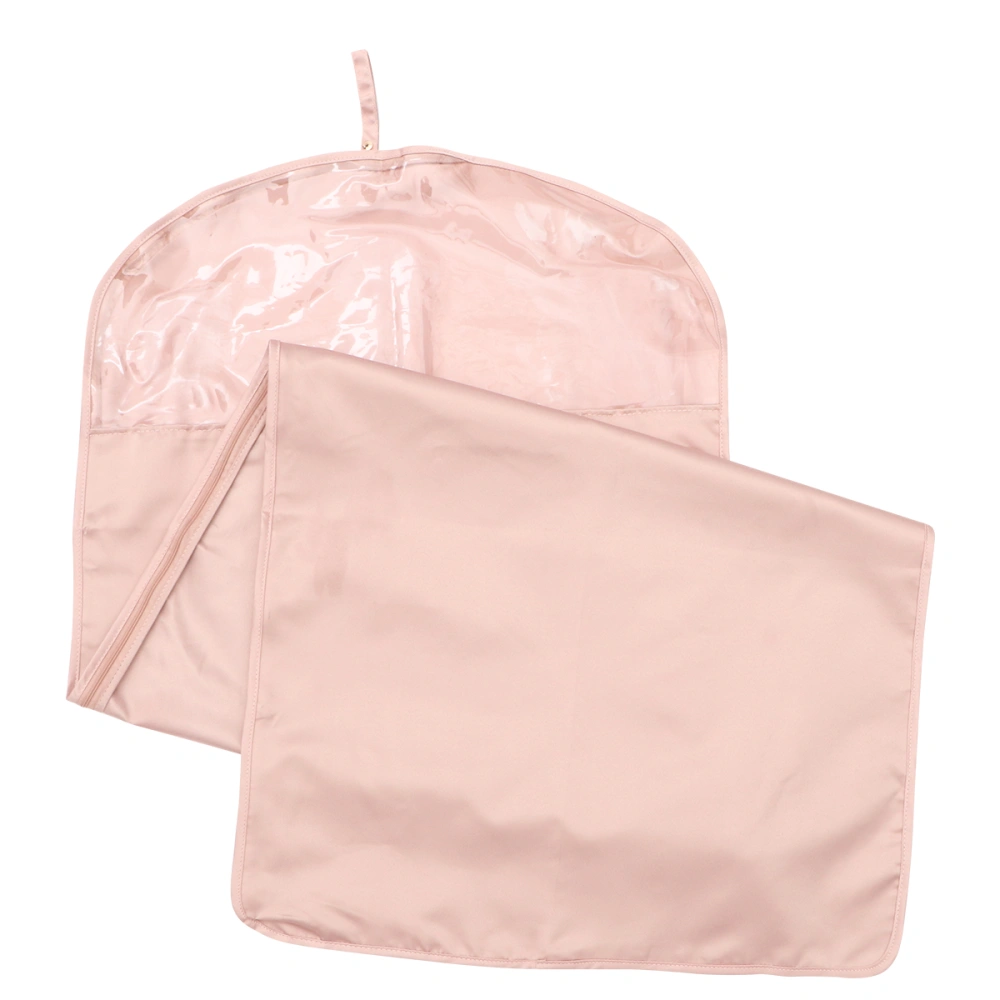 1PC 3D Overcoat Dust Cover Lengthening Clothes Cover Suit Dustproof Bags for Home (Pink)