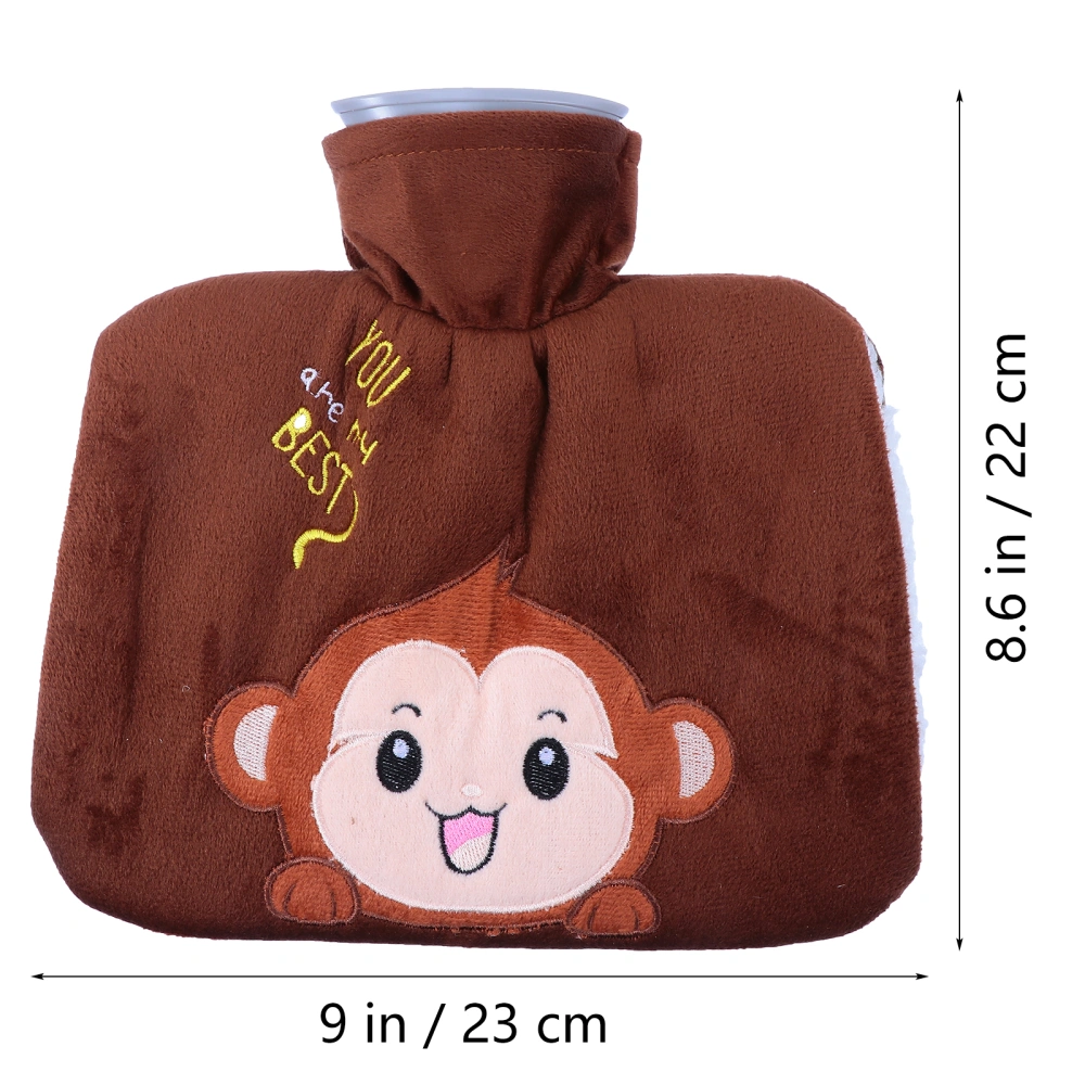 Cartoon Winter Warm Hand Warmer Hot Water Bottle Bag with Plush Cover