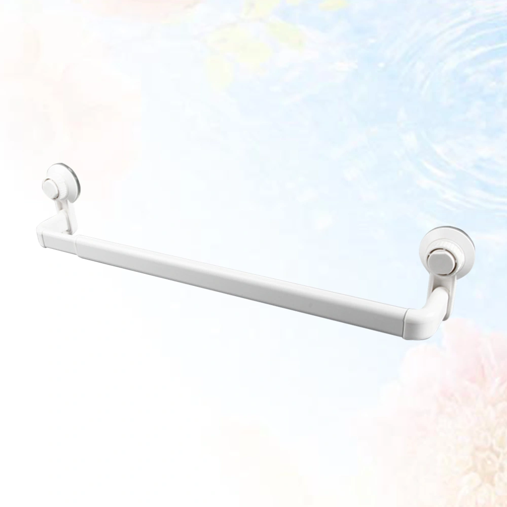 Vacuum Cup Towel Rack Towel Rod Bathroom Towel Hanger for Bathroom Kitchen (White)