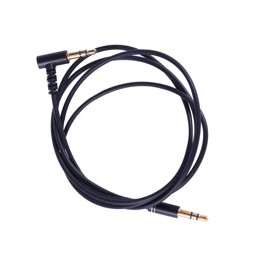 1M 3.5mm Male to Male AUX Stereo Audio Extension Cable with MIC for Cellphone Car (Black)