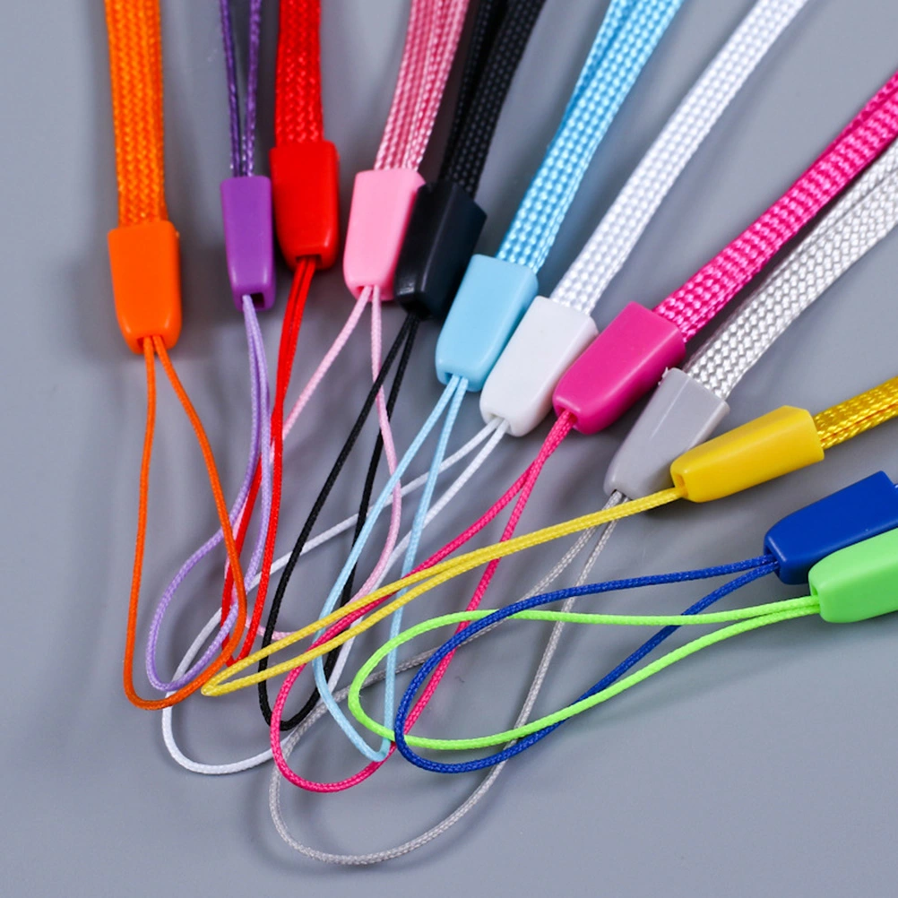 100pcs Colorful Nylon Wrist Lanyard Short Anti-lost Strap for Mobile Phone Camera Keychain (Random Color)