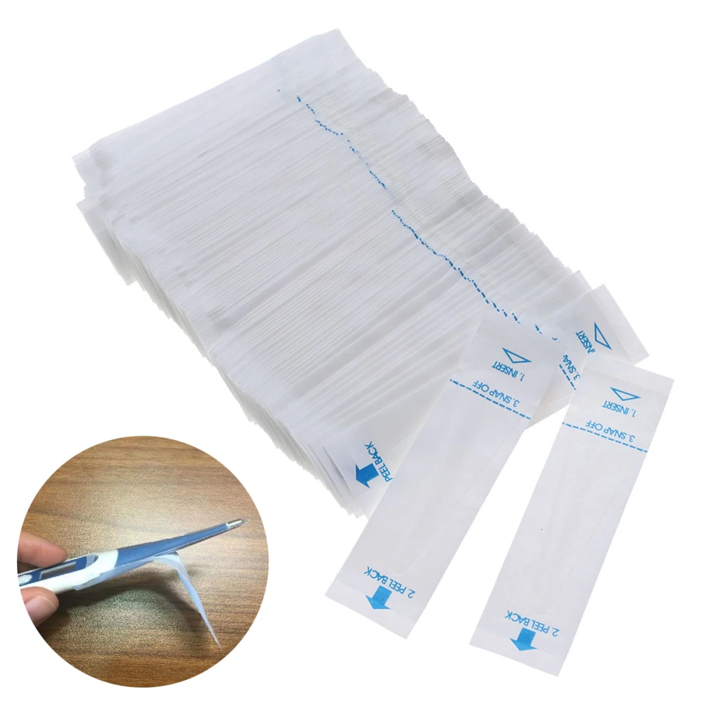 200pcs Safe Digital Thermometer Probe Covers Disposable Sterile Universal Electronic Thermometer Covers for Hospital Clinic and Health Center