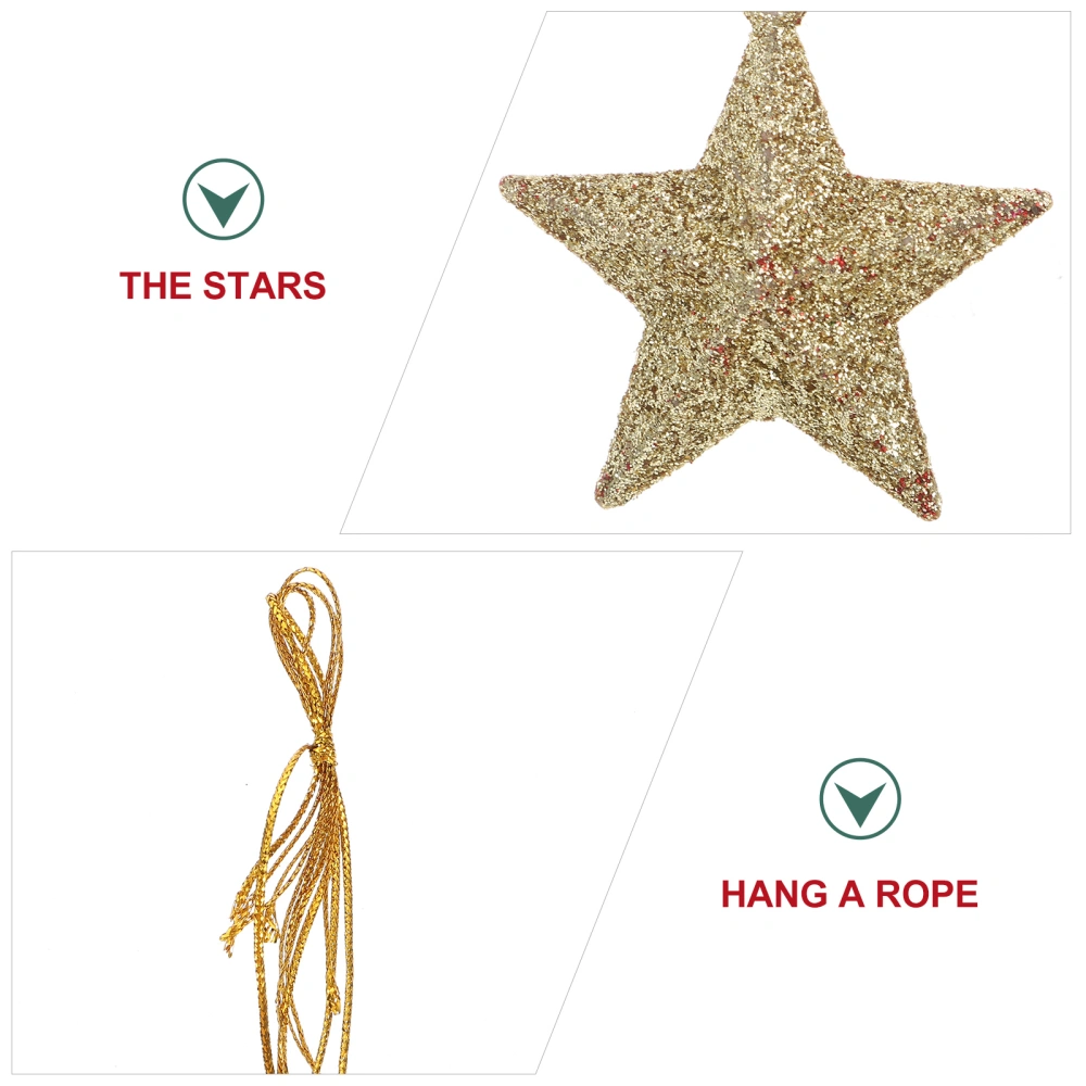 48pcs Beautiful Christmas Elements Design Star Decorations Star Pendants