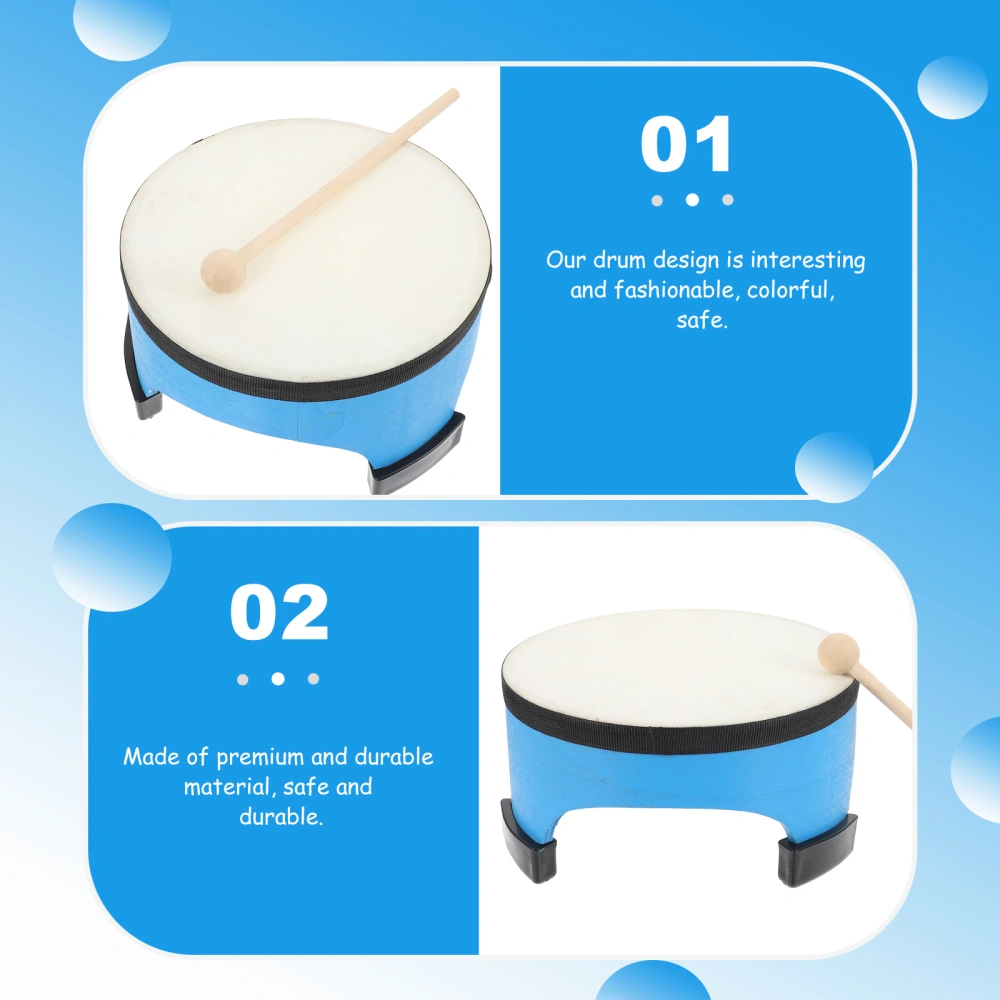 1 Set of Orff Children Percussion Sheepskin Floor Drum for Kids Music Education