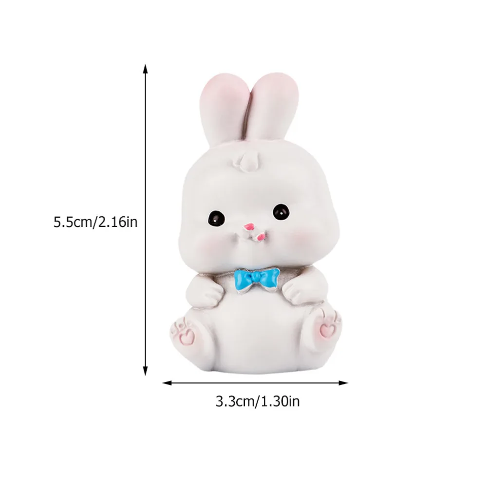 4pcs Resin Craft Easter Rabbit Decors Creative Rabbit Figurines Easter Ornaments