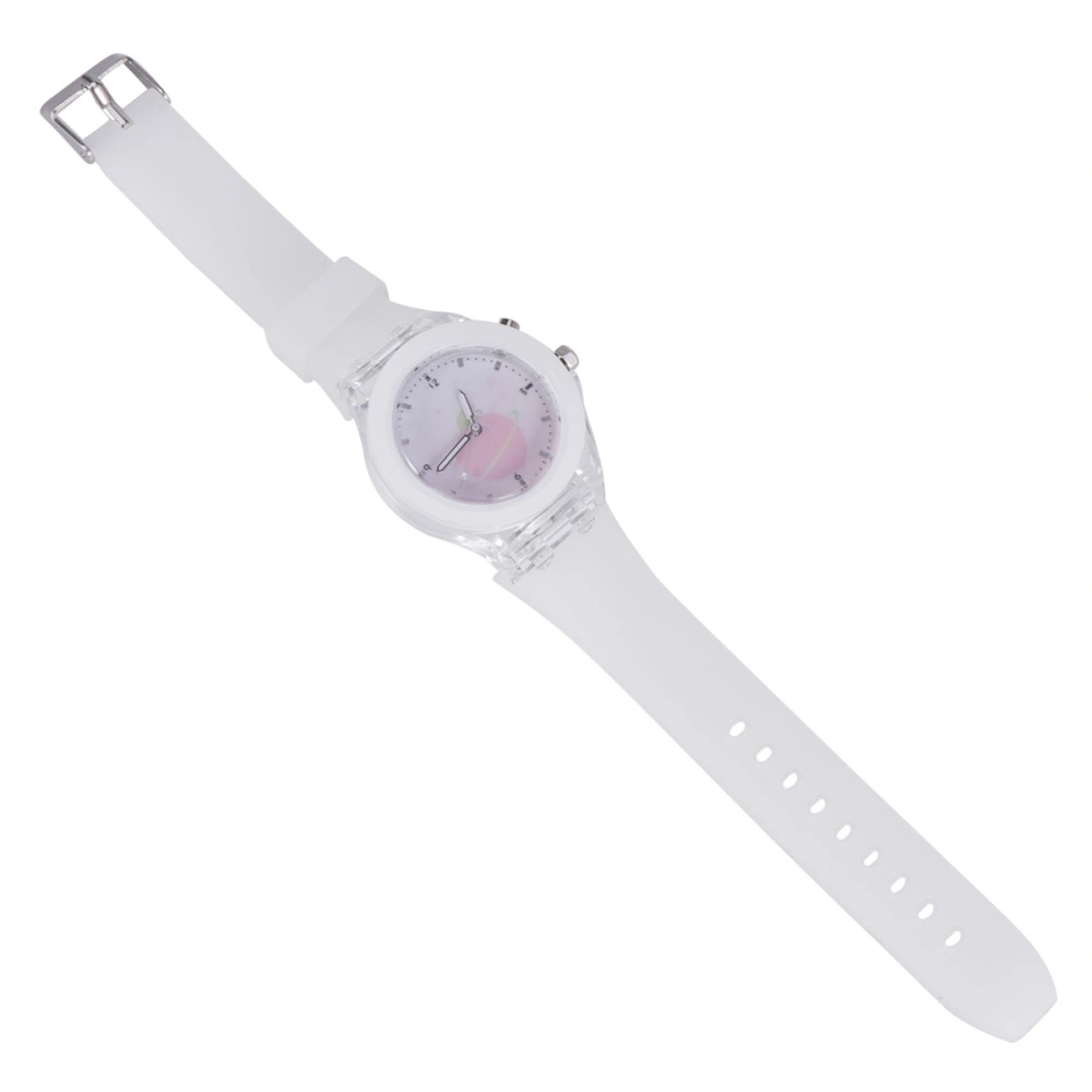 1pc Kids Watch Candy Color Luminous Plastic Glowing Wrist Watch for Children (Peach Pattern)