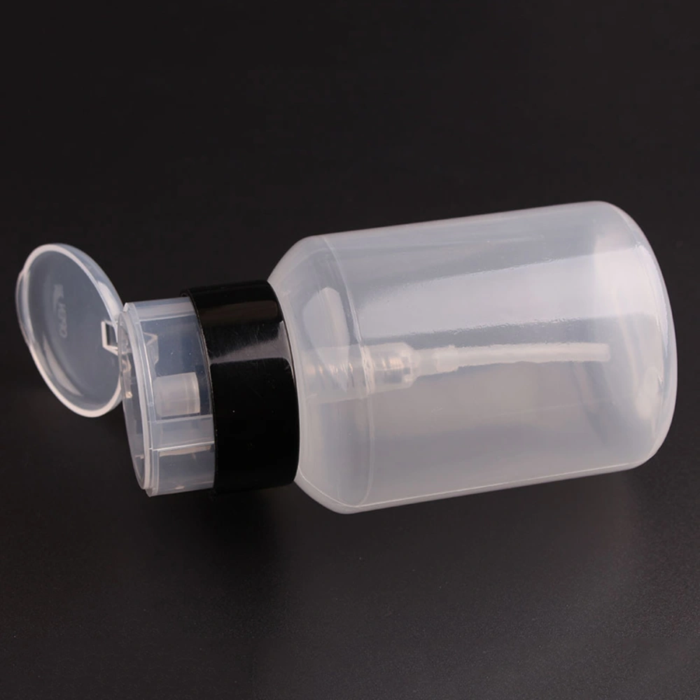 220 ml Plastic Lockable Nail Polish Remover Press Pumping Bottle Liquid Subpackage Storage Bottle