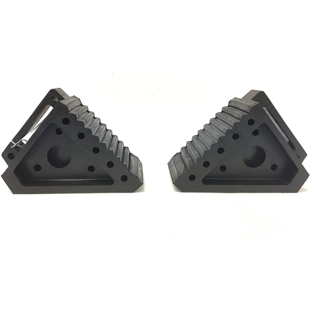 2pcs Wheel Chock Locator Rubber Parking Block Protable Car Styling Rubber Stop Control Tire Triangle Pad Anti Silp Tools for Car Truck