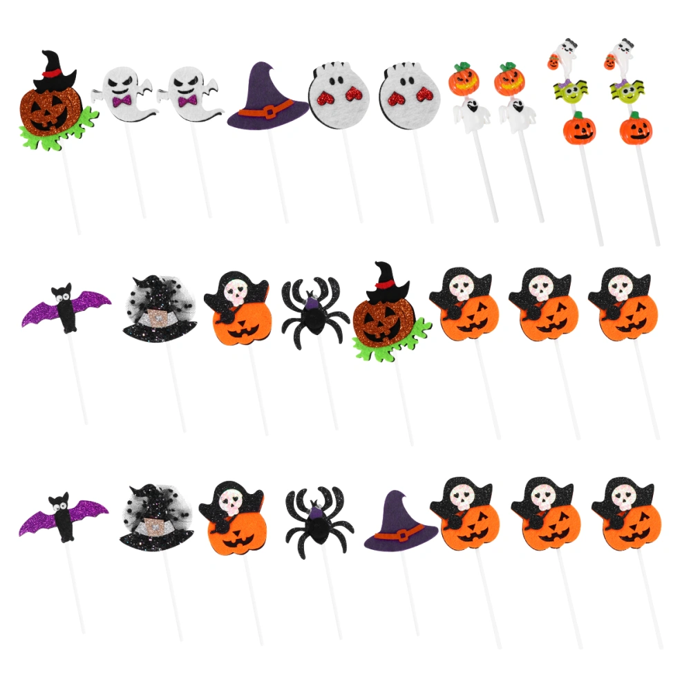 Halloween Cake Insert Cards Resin Cake Decorations Funny Cake Picks for Party