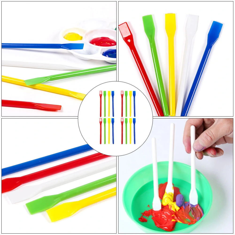 20Pcs Paint Stirring Rods Pigment Mixing Rod Plastic Stirring Rods Colored Sticks