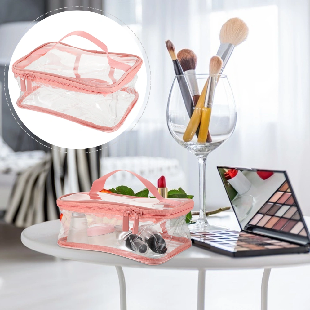 Clear Large Makeup Bag Transparent Cosmetic Storage Pouch for Home Travel