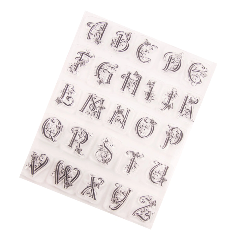 Alphabet Stamp Transparent Clear TPR Seal Stamps for DIY Scrapbooking Craft Photo Album Diary Decoration