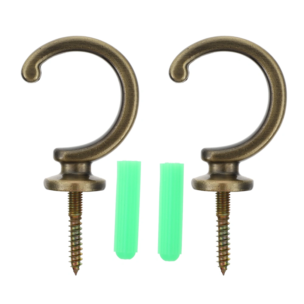 2pcs Curtain Holdback Zinc Alloy Curtain Tieback Curtain Hook Curtain Holder