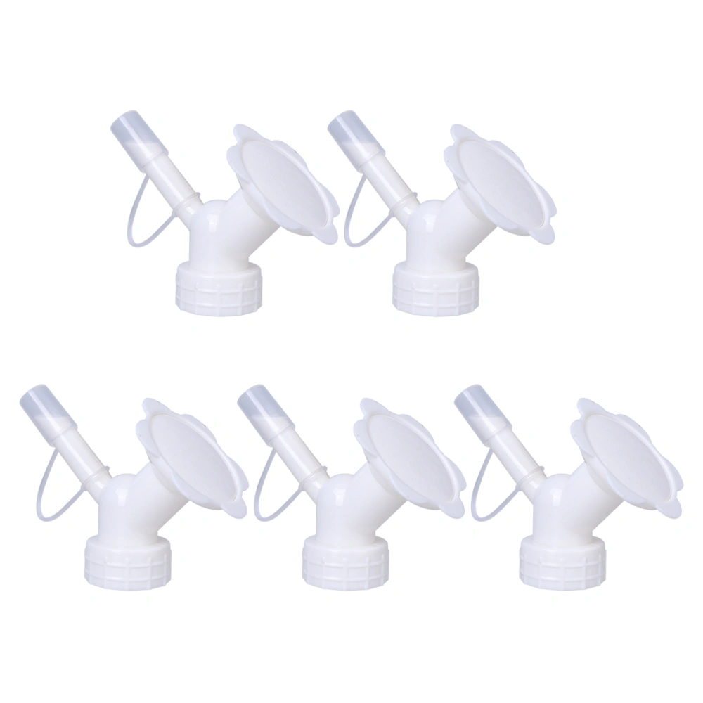 5pcs Portable Horticultural Planting Watering Sprinklers Bottle Mouth Watering Sprinkler Watering Tool Sprayer Nozzles for Home (White)