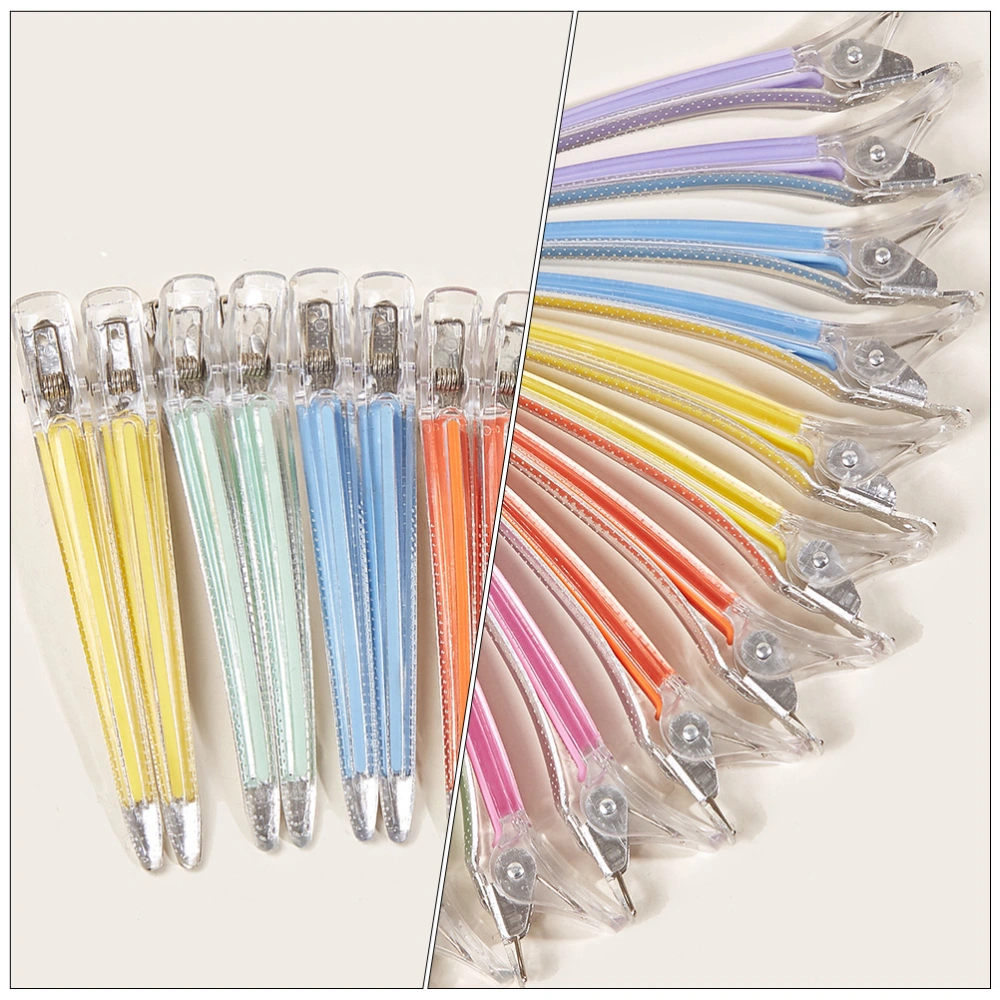 6Pcs Household Makeup Duckbill Clip Hairstyle Making Barrette (Mixed Color)