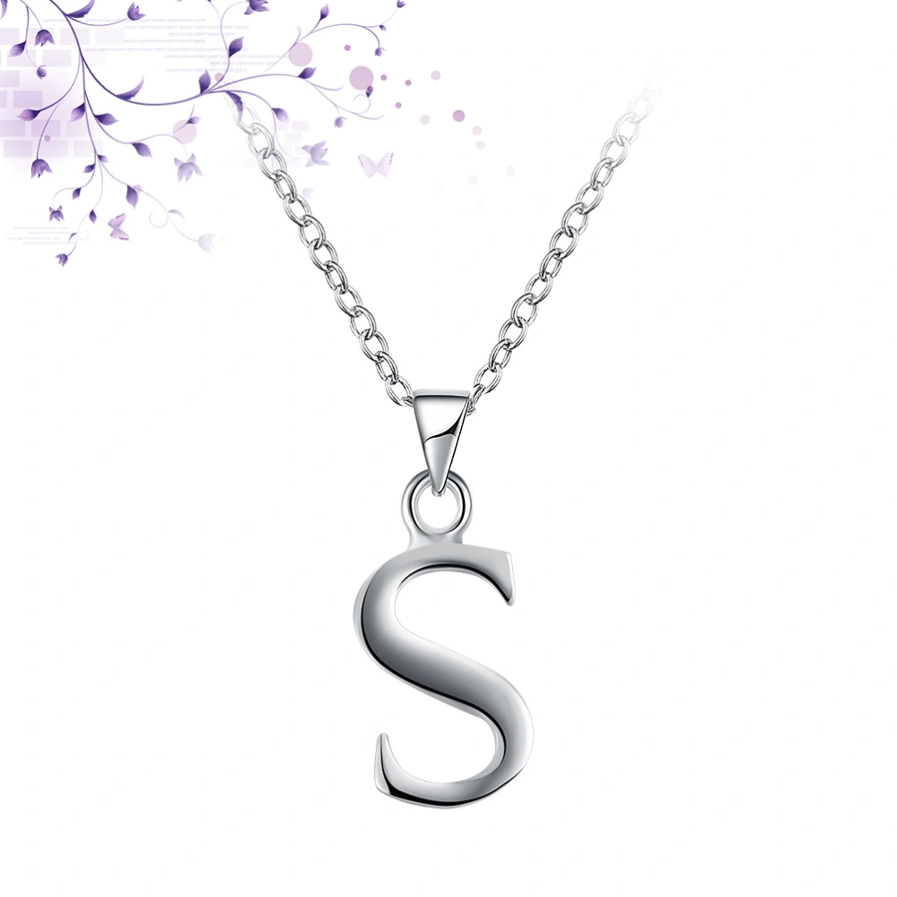 Women's Initial Letter Necklace Personalized Alphabet Necklaces Ultra Smooth S Jewelry