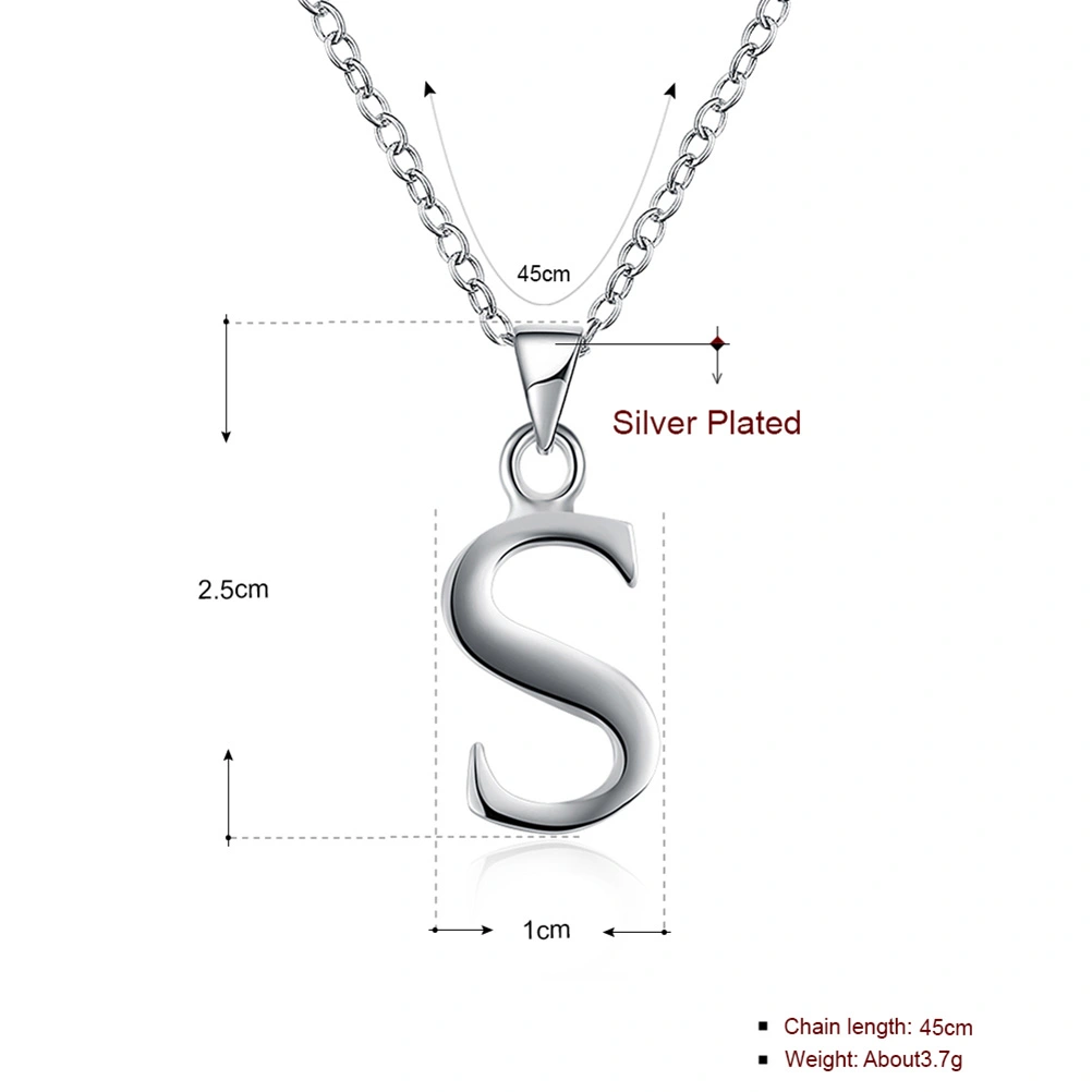 Women's Initial Letter Necklace Personalized Alphabet Necklaces Ultra Smooth S Jewelry