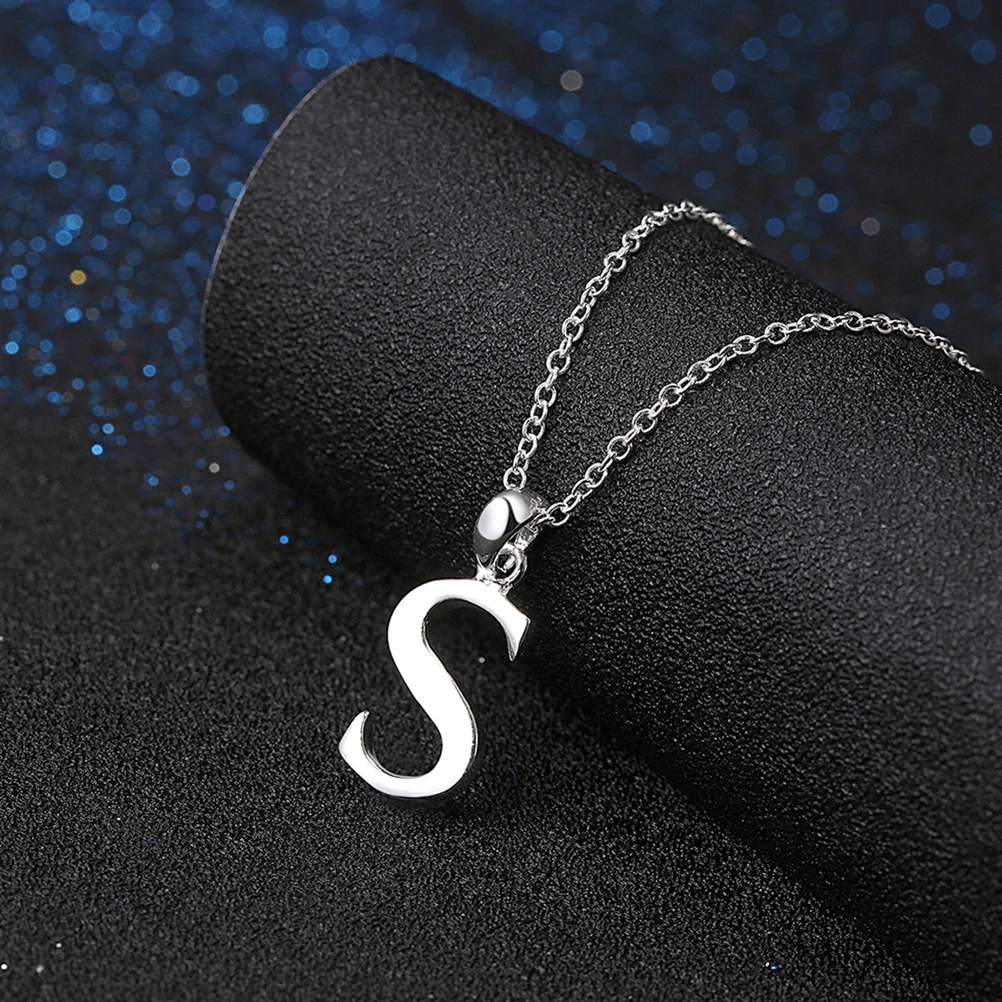 Women's Initial Letter Necklace Personalized Alphabet Necklaces Ultra Smooth S Jewelry